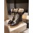 Celine Winter Lamb Wool Lapel Over Knee Boots For Women Black