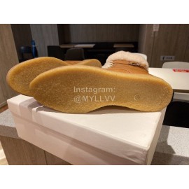 Celine Winter Lamb Wool Lapel Over Knee Boots For Women Brown