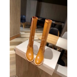 Celine Winter Calf Leather Knee Boots For Women Brown