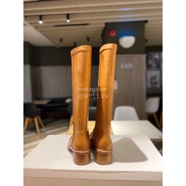 Celine Winter Calf Leather Knee Boots For Women Brown