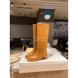 Celine Winter Calf Leather Knee Boots For Women Brown