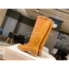 Celine Winter Calf Leather Knee Boots For Women Brown