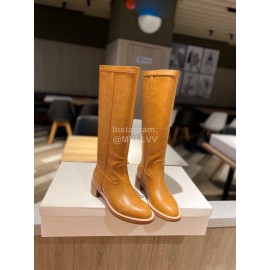 Celine Winter Calf Leather Knee Boots For Women Brown