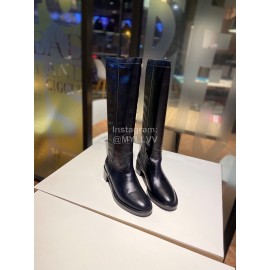Celine Winter Calf Leather Knee Boots For Women Black