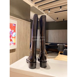 Celine Winter Calf Leather Knee Boots For Women Black