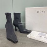 Celine Winter Autumn Fashion Elastic High Heel Boots For Women Black