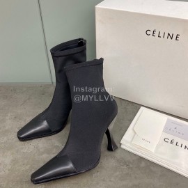 Celine Winter Autumn Fashion Elastic High Heel Boots For Women Black