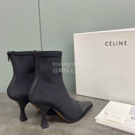 Celine Winter Autumn Fashion Elastic High Heel Boots For Women Black