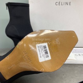 Celine Winter Autumn Fashion Elastic High Heel Boots For Women Black