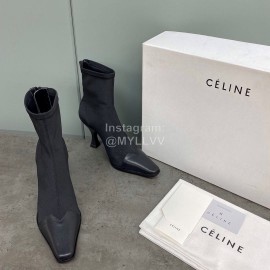 Celine Winter Autumn Fashion Elastic High Heel Boots For Women Black