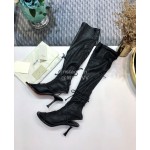 Celine Classic Strap Slim Heel High Elastic Martin Women Boots For Women Black