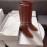 Celine Winter Brown Calf Leather Knee Boots For Women 