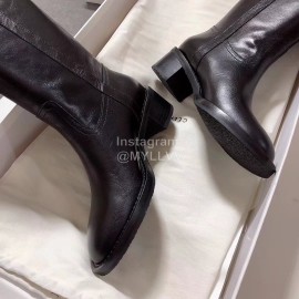 Celine Winter Black Calf Leather Knee Boots For Women 