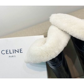 Celine Classic Calf Warm Wool Long Tube Over Knee Boots For Women 