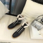 Celine Classic Calf Warm Wool Black Martin Boots For Women 