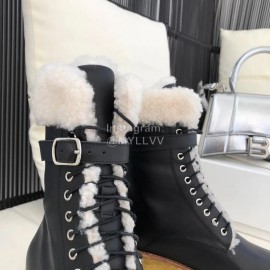 Celine Classic Calf Warm Wool Black Martin Boots For Women 