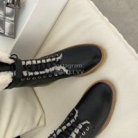 Celine Classic Calf Warm Wool Black Martin Boots For Women 