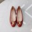 Celine New Sheepskin Flat Heel Shoes For Women Red