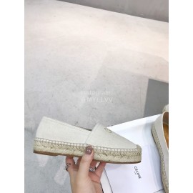 Celine Embroidered Thick Sole Casual Shoes For Women Apricot