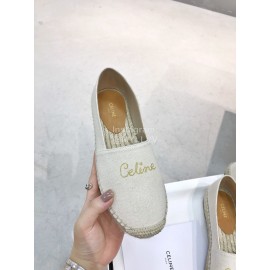 Celine Embroidered Thick Sole Casual Shoes For Women Apricot