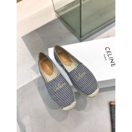 Celine Embroidered Thick Sole Casual Shoes For Women Blue