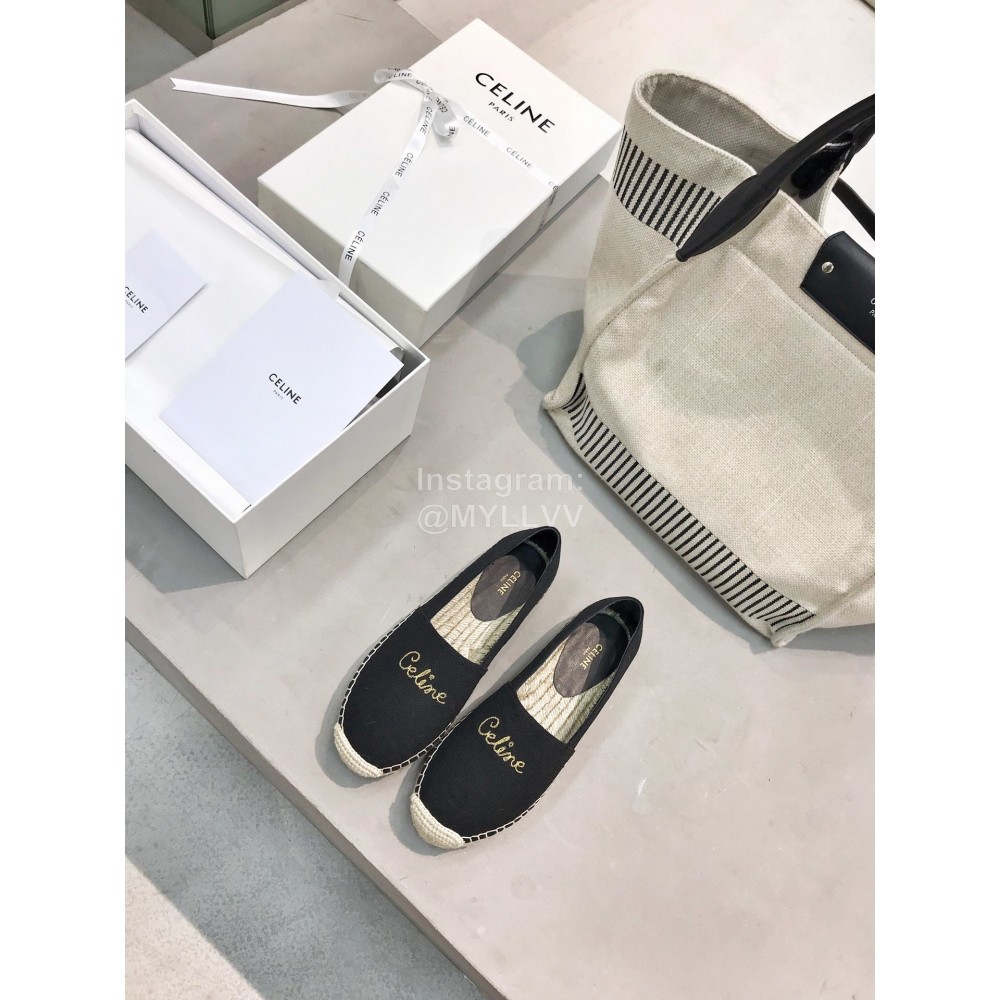 Celine Embroidered Thick Sole Casual Shoes For Women Black