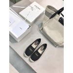 Celine Embroidered Thick Sole Casual Shoes For Women Black