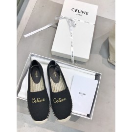 Celine Embroidered Thick Sole Casual Shoes For Women Black