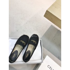 Celine Embroidered Thick Sole Casual Shoes For Women Black