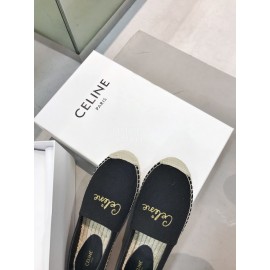 Celine Embroidered Thick Sole Casual Shoes For Women Black