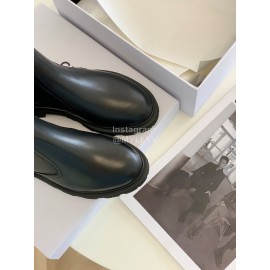 Celine Cowhide Short Boots For Women Black