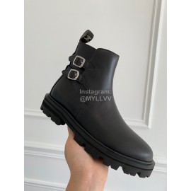 Celine Black Cowhide Short Boots For Women