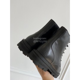 Celine Cowhide Lace Up Short Boots For Women
