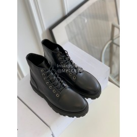 Celine Cowhide Lace Up Short Boots For Women