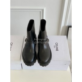 Celine Autumn Winter Cowhide Short Boots For Women