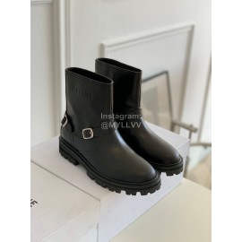 Celine Autumn Winter Cowhide Short Boots For Women