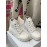 Celine Fashion High Top Canvas Shoes For Women White