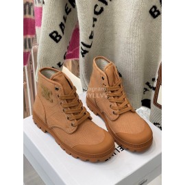 Celine Fashion High Top Canvas Shoes For Women Brown