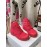 Celine Fashion High Top Canvas Shoes For Women Red