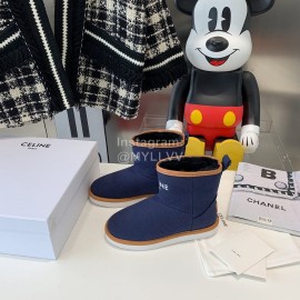 Celine Winter Warm Short Boots For Women Navy