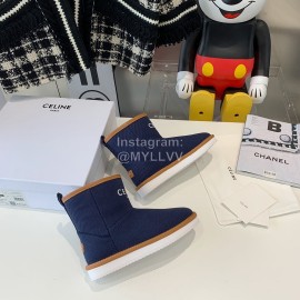 Celine Winter Warm Short Boots For Women Navy