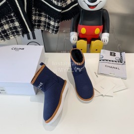 Celine Winter Warm Short Boots For Women Navy