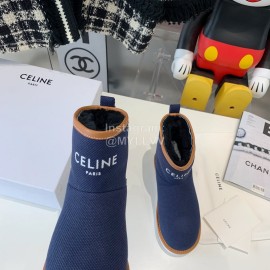 Celine Winter Warm Short Boots For Women Navy