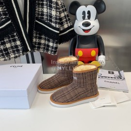 Celine Winter Warm Short Boots For Women Brown