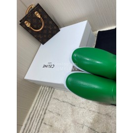 Celine Letter Printed Rain Boots For Women Green