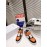 Celine Leather Velcro High Top Sneakers For Men And Women Orange