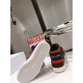 Celine Leather Velcro High Top Sneakers For Men And Women Black