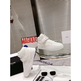 Celine Leather Velcro High Top Sneakers For Men And Women White