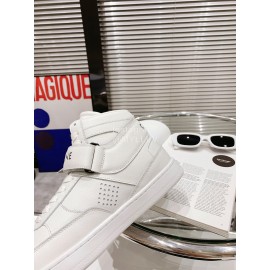 Celine Leather Velcro High Top Sneakers For Men And Women White