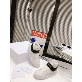 Celine Cowhide Velcro High Top Sneakers For Men And Women White